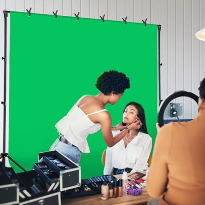 Green Screen Backdrop Kit 10x6.6ft with Tripod Stand, Chroma Key Background System for Video Shooting, Live Streaming, Photo Studio, Content Creation and Virtual Backgrounds - size: 10*6.6FT