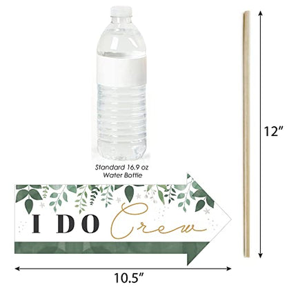 Big Dot of Happiness Funny Boho Botanical Bride - Greenery Bridal Shower and Wedding Party Photo Booth Props Kit - 10 Piece - color: Boho Botanical
