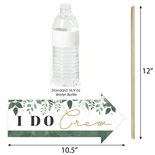 Big Dot of Happiness Funny Boho Botanical Bride - Greenery Bridal Shower and Wedding Party Photo Booth Props Kit - 10 Piece - color: Boho Botanical