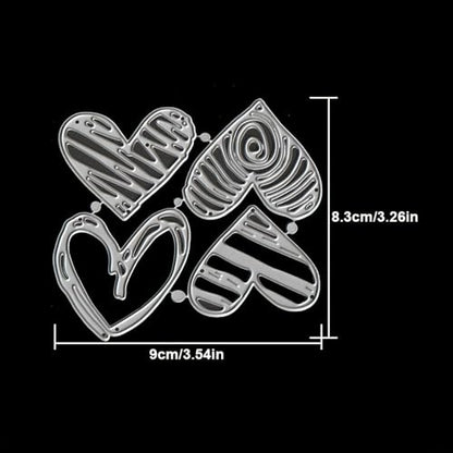 Lapoo Festivals Metal Cutting Die for Scrapbooking - Durable, Cut Stencils for DIY Scrapbook Photo Album Decorative Paper Card, Card Making Supplies, Embossing (3D Layered Heart-Shaped 3.5 x 3.3 in) - style: 3D Layered Heart-Shaped 3.5 x 3.3 in