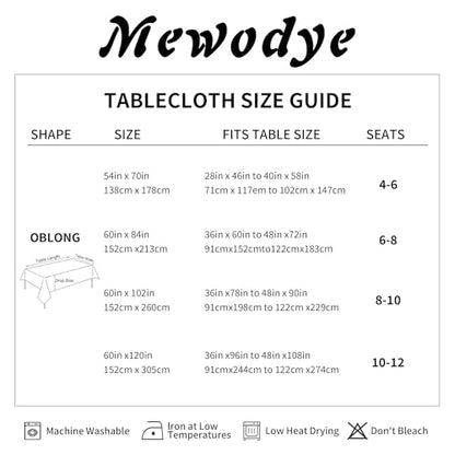 Tablecloths 60x102 Inches Textured Fabric,Natural Water Resistant Spill Proof Table Cloth Table Covers for Dining, Wedding and Parties，Natural - color: Natural, size: 60" x 102" (Rectangular)
