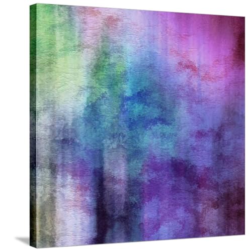 ART.COM Stretched Canvas Print Art Abstract Watercolor Background On Paper Texture In Light Violet And Pink Colors by Irina QQQ, 30" x 30" - color: Stretched Canvas, size: 30"L x 30"W, style: Wrapped Canvas