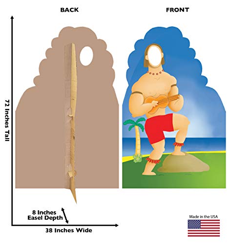 Cardboard People Hawaiian Guy Stand-in Life Size Cardboard Cutout Standup - color: Hawaiian Guy