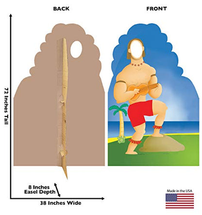 Cardboard People Hawaiian Guy Stand-in Life Size Cardboard Cutout Standup - color: Hawaiian Guy