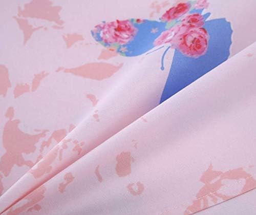 MAG 4PCS Full Size Butterfly Bedding Sheet Set, Home Microfiber Bed Sheet, with1 Top Flat & 1 Fitted Sheet with 2 Pillowcases, 14 Inches Deep, Full - color: Pink, size: Full