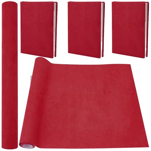 CRASPIRE 51 x 11.8inch Linen Book Cloth for Book Binding Fabric Surface Paper Backed Bookcover Books Album Scrapbooking Archival DIY Covering Protector Bookcloth Bookbinding Supplies Dark Red - color: Dark Red
