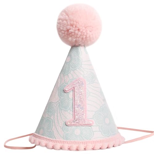 KOJIN 1st Birthday Hat for Baby Girl/Boy - First Birthday Decorations, Cake Smash Photo Prop - color: Light Green