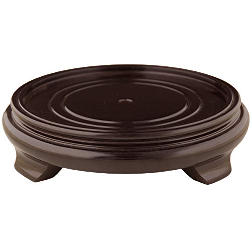 Oriental Furniture Rosewood Pedestal Stand - (Size 2.5 in. Base Diameter) - color: Rounded, size: 2.5" inside diameter