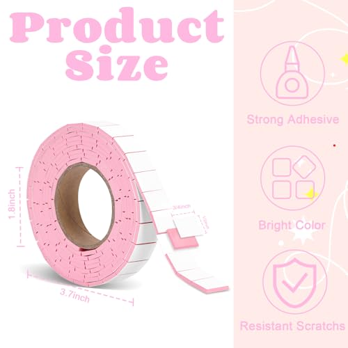 168 Pcs Foam Tape Craft Double Sided Precut 3/4 X 1/2 Inch 3D Adhesive Foam Squares Self Adhesive Dots Pink for Halloween Christmas DIY Crafts Art Sewing Supplies (1 Tape, Pink) - color: Pink, style: 1 Tape