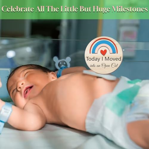 14 Designs NICU Milestone Cards Sign - Reversible Hospital to Home Journey Wooden Photo Props for Preemies, Celebrate NICU Baby's Special Milestone Moments (NICU Milestones) - color: NICU Milestone