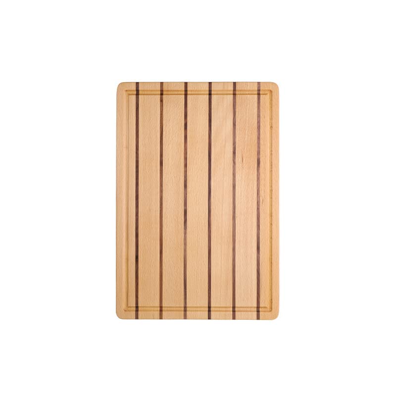 Solid Wood Cutting Board for Steak & Pizza, Durable Chopping Block for Kitchen & Restaurant, 13" x 9" x 0.8", Ideal for Veggies & Cooked Meat
