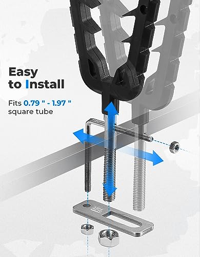 KEMIMOTO ATV UTV Hunting Tool Mount for 0.79 in - 1.97 in Square Tube, Tool Holder Rack with Rubber Straps