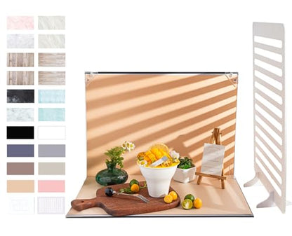 10Pcs18Patterns Small Product Photography Backdrops Kit for Food Jewelry Mini Items Picture with Shadow Photoshoot Props (16.5X11.7inch)