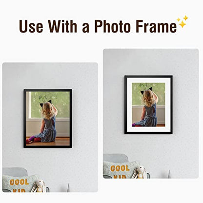 Falling in Art 5 Pack Acid Free 16x20'' White Picture Mats Board Show Kit for 11x14'' Pictures, 4-Ply Beveled Pre-Cut Photo Boards with Backing Board and Plastic Clear Bags - size: 16x20-5 Pack