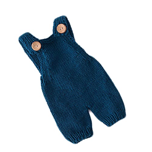 Zeroest Baby Photography Props Boy Girl Photo Shoot Outfits Newborn Crochet Infant Knitted Clothes Mohair Outfit - color: Navy