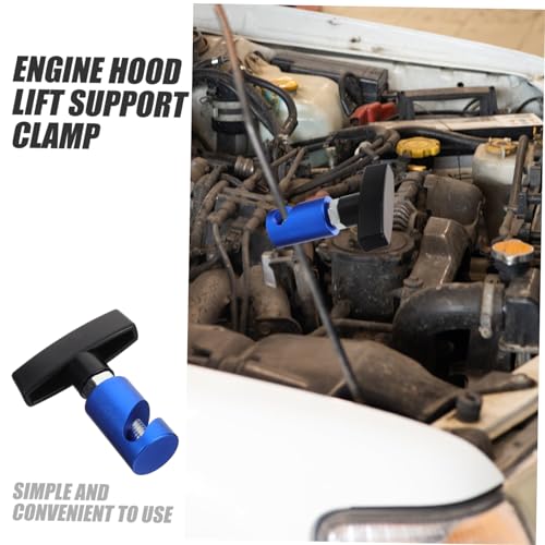 ULTECHNOVO Hood Strut Clamp Aluminum Lift Support Holder for Car Engine Hood Easy Installation Durable Design Non-Slip Prop Rod Fixing Tool