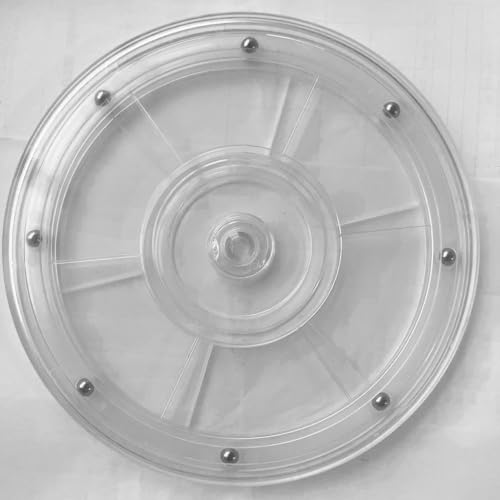 360 Degree Rotating Display Stand for Photos and Props with Acrylic Base for Various Settings, Clear - color: Clear