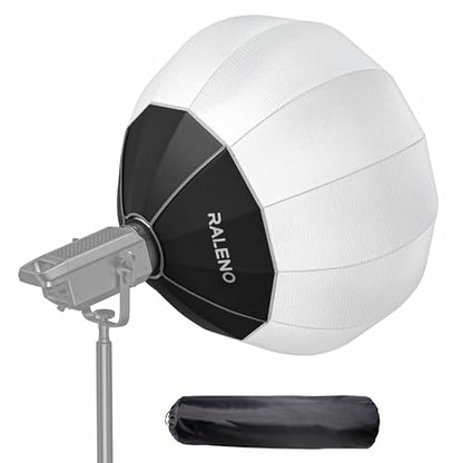RALENO 26"/65CM Lantern Softbox, Quick Release Soft Light Diffuser with 360° Light Effect, Bowens Mount Softbox Continuous LED Video Lights for Aputure for Neewer for SMALLRIG