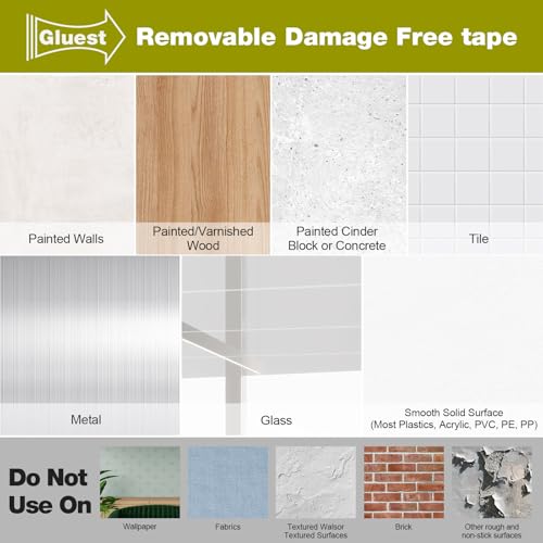 Damage Free Double Sided Tape 0.39in x 20ft, Removable Picture Hanging Strips Residue Free, Heavy Duty Mounting Tape, Wall Tape No Damage Strong Adhesive Strips Foam Tape - size: 0.39in x 20ft