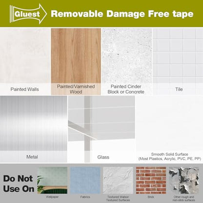 Damage Free Double Sided Tape 3/4in x 20ft, Removable Picture Hanging Strips Residue Free, Heavy Duty Mounting Tape, Wall Adhesive Strips Foam Tape Roller for Poster Carpet Rug Art Craft - size: 3/4in x 20ft