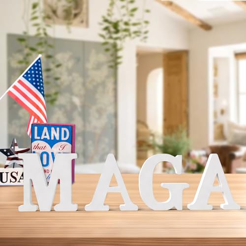 AOCEAN 6 Inch White Wood Letters - Unfinished Wood Letters for Wall Christmas Decor Standing Letters Slices Sign Board Decoration for Xmas Home Party Projects (W) - style: W