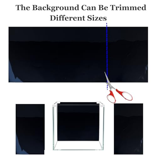 XCNO Blue Black Aquarium Background Poster Fish Tank Background Wallpaper Aquarium Backdrop Double-Sided Fish Tank Decorations Paper 20"x 60" - size: 19.7" H x 60" L