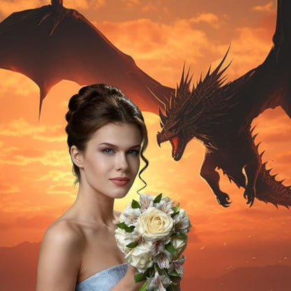 Sea Sunset Flying Dragon Backdrop Background for Photography 5x7ft Photobooth Professional Photo Backdrop Curtains Video Photography Studio Photo Backgrounds Banner Booth Background Screen Parties - color: Sea Sunset Flying Dragon