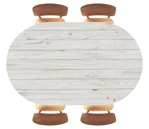 Wood Texture Background Oval Fitted Tablecloth with Elastic Edge Washable Table Cover Cloth Indoor Outdoor Tables Protector, Fits 42"x60" Oval TablesStyle 119 - color: Wood Texture -10, size: 60" x 42" (Oval)