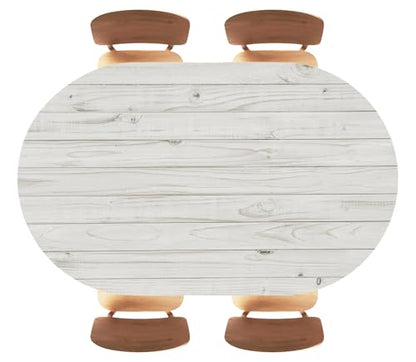 Wood Texture Background Oval Table Cloth Cover Fitted Tablecloth with Elastic Edge Tablecloths Washable Cloths for Parties, Restaurants, Gatherings, Fits 48"x80" Oval TablesStyle 121 - color: Wood Texture -10, size: 80" x 48" (Oval)