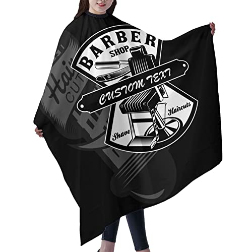 Custom Barber Cape Hairdresser Cape, Add Your Photo Text Logo Personalized Barber Salon Cape for Men, Customized Hair Cutting Cape for Home Salon Barbershop - color: Barber Cuts1