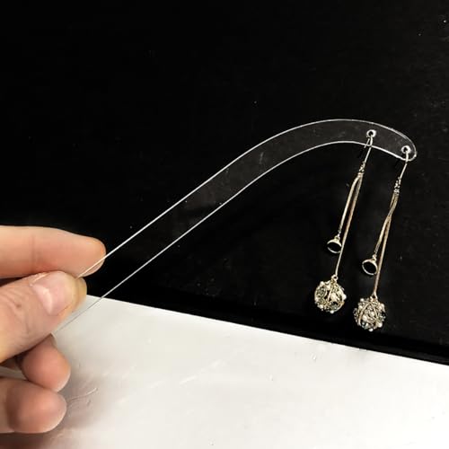 Transparent Acrylic Earring Try on Sticks Strip Ear Stud Hoop Try-Free Earrings Jewelry Display Holder Props Tool for Mall Retail Store 8PCS - color: Curved