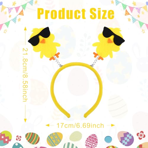 Easter Headband Cute Chicks Hair Bands Yellow Chicken Headpiece Hair Accessories for Women Girls Easter Party Favor Supplies