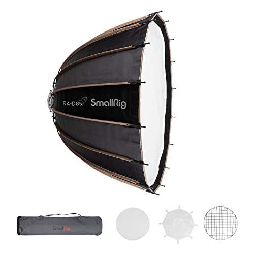 SMALLRIG Parabolic Softbox Quick Release, Parabolic Softbox, Compatible with SmallRig RC 120D/RC 120B/RC 220D/RC220B and Other Bowens Mount Light (33.5inch/85cm) - size: 85 cm - Deep