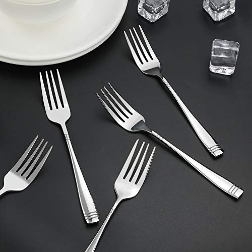 Obstnny Stainless Steel Dessert Fork Set, 6.7-Inch, Set of 12 - size: 12-piece dessert forks