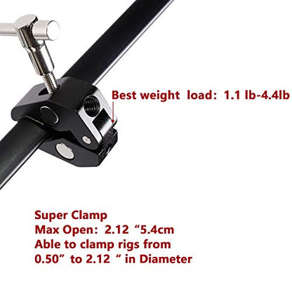4Pack Super Clamp with 1/4 and 3/8 Thread for Photography,Camera Monitor, Plate Glass,LED Light, Umbrellas,Hooks, Shelves, Cross Bars,Photo Accessories