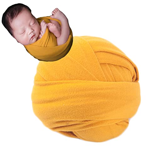 Zeroest Newborn Photography Outfits Props Stretch Wrap for Baby Boys Girls Photoshoot Posing Blanket (Ginger) - color: Ginger