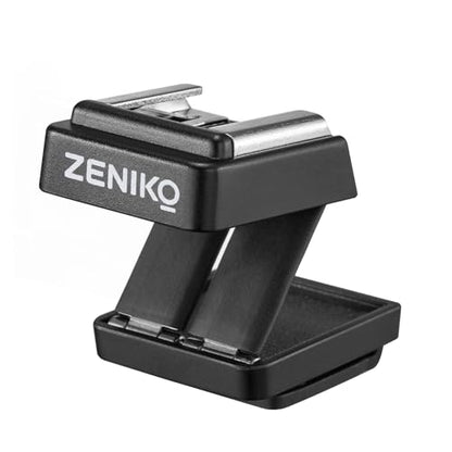 ZENIKO FM01 Single-Contact Folding Hot Shoe Riser,HotShoe Extender Mount Adapter Compatible with ZENIKO F04 F08 ,Godox IM20 IM30 Mini Flash(Note: NO TTL NO HSS)