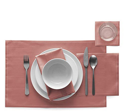 MY DRAP Basics Cotton Luncheon Napkin, Dusty Pink, 25 Units per roll - color: Dusty Pink
