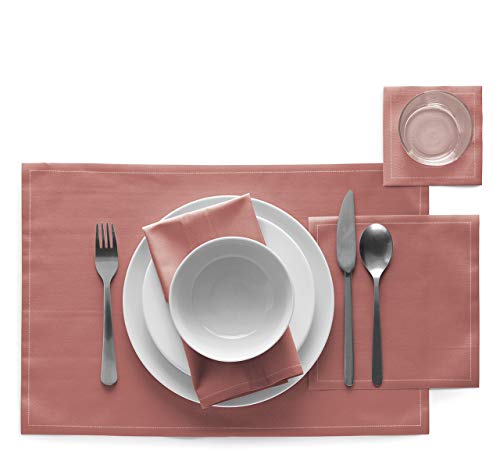 MY DRAP Basics Cotton Luncheon Napkin, Dusty Pink, 25 Units per roll - color: Dusty Pink