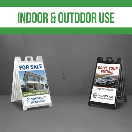 Custom A-Frame Sign Inserts with Optional Stand by BCB Print - Personalized Print Insert with Your Photo, Text or Logo | Weather Resistant Plastic Panel for Sidewalk, Restaurant & Event | 24x36 inch - color: A-Frame Insert