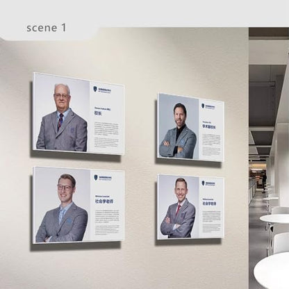 Wall Mount Acrylic Sign Holder Self Adhesive Clear Document Picture Display Frame for Office, Store, School, Home, Wall Picture Frame (Horizontal A5 148×210mm/5.83×8.27inches)