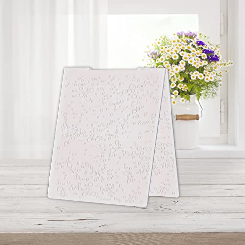 Hying 3-D Textured Impressions Background Embossing Folder, Bubble Pattern Plastic Embossing Folder Template for Card Making Scrapbooking Paper Craft Album Stamps DIY Décor