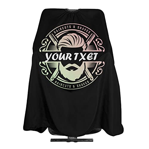 Custom Waterproof Barber Cape Personalized Text Barber Shop Salon Cape for Men Customized Hair Cutting Cape - color: Colorful Barbershop Men