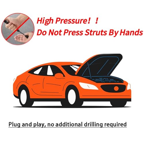 2 Pcs Car Bonnet Gas Struts for Chevrolet TRAX 2014 2015 2016 2017 2018 2019, Front Bonnet Hood Lift Bonnet Gas Spring Shock Dampers Lift Struts Support Prop Rods Replacement Accessories