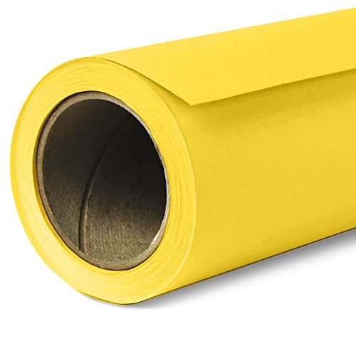 Savage Seamless Paper Photography Backdrop - Color #38 Canary, Size 26 Inches Wide x 36 Feet Long, Backdrop for Tabletop Product Photography and Crafting - Made in USA - color: Canary, size: 26 in x 36 ft