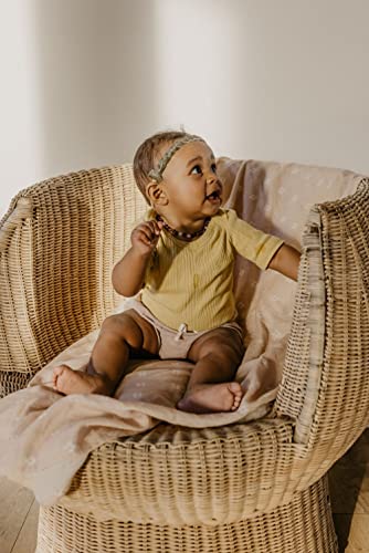Mini Wander Swaddles for Newborns Muslin Swaddle Blankets - Breathable Soft Receiving Blanket Baby Essentials | 47 x 47 Cotton - Boho Squares (Pink) - color: Boho Squares (Pink)