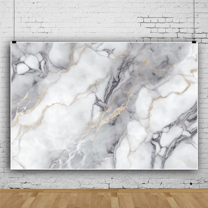 Leowefowa 10x6.5ft Luxury Gray Marble Photography Backdrop Abstract Gradient Art White Gray Marble Background Luxury Modern Gold Texture Birthday Weeding Party Banner Studio Prop Decoration - size: 10x6.5ft