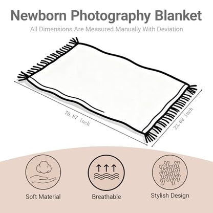 Zeroest Baby Photography Props Basket Braid Wool Wrap Newborn Photo Shoot Baskets Filler Posing Stuffer Background Blanket (Baby Pink) - color: Baby Pink