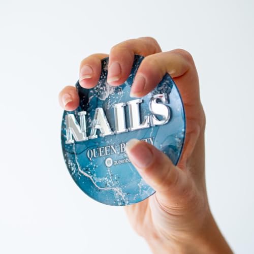 Personalised Manicurist Dics, 4'' Disc for Nail Artist Gifts, Nail Advertising Tool, Nail Plate Photo Prop, Customized Acrylic Photo Prop for Nail Salons and Nail Artist (Style 23) - color: Style 23
