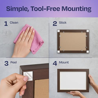 Double Sided Tape 92-Pack - Strong Self Adhesive Pads 1"X1"X0.04" Perfect for Photos Lightweight Decor and General Purpose Indoor Wall Mounting